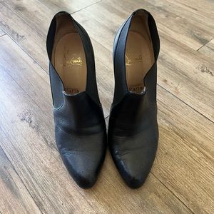 Christian Louboutin black booties heels size 40